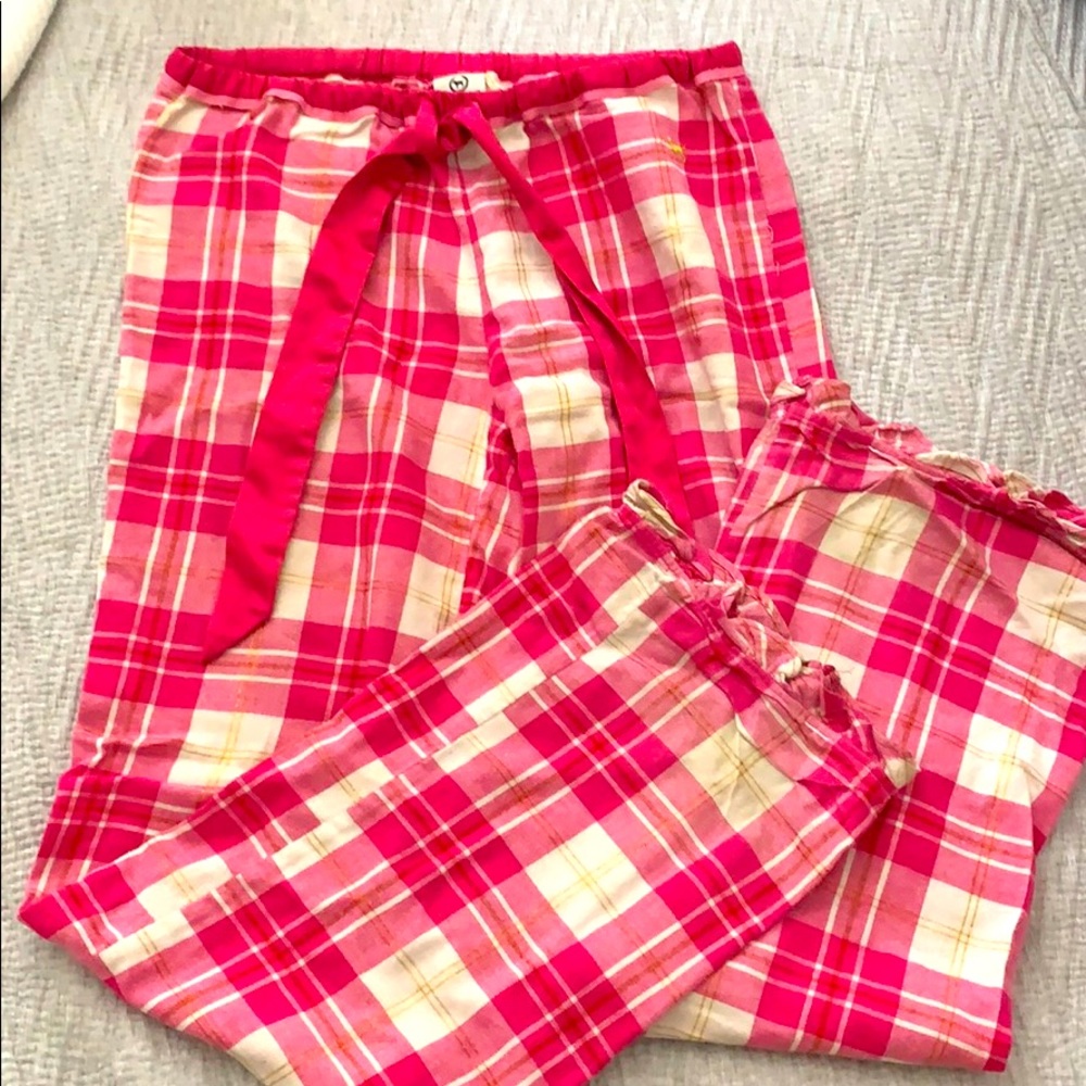 PINK plaid pajama pants